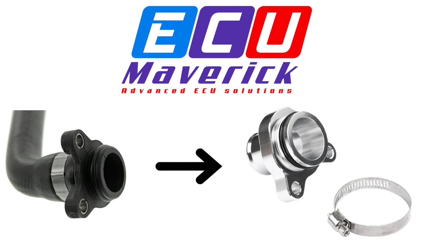 Coolant Water Hose Fitting Replacement with Clamp for BMW N55 N54 N53 N52 N20