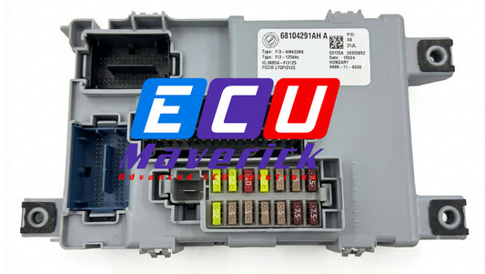 OEM Delphi Body Control Module for Fiat and Chrysler vehicles. Remanufactured, plug and play programming included!
Part numbers: 68104291AH. 68104291AE, 68104291AF, 68224819AA